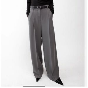NWT Oak + Fort Wide Leg Pants in Gunmetal